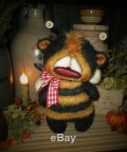 Ratties De Primitive Patti 8 Bee Bug Doll Bear Flower Ooak Artiste Sikes