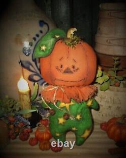 Ratties De Primitive Patti 8 Halloween Pumpkin Raggedy Ann Doll Artist Sikes