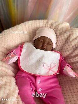 Reborn Baby Girl Doll Paige, Poupée Renaître Ethnique Par L’artiste Britannique Babydollartuk