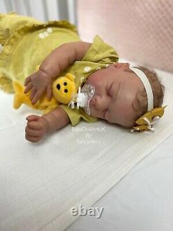 Reborn Baby Girl Doll Willow (willa De Cassie Brace) Coa 141/1800 De L'artiste Britannique