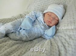 Réincarné Baby Boy Doll, Du Nouveau-né 18 Baby Sleeping Logan 4lbs, Artiste Uk