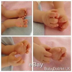 Réincarné Baby Boy Doll, Du Nouveau-né 18 Baby Sleeping Logan 4lbs, Artiste Uk
