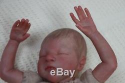Réincarné Baby Boy Doll Prématuré Prématurée 13 Caleb Boneham Par L'artiste De 9yrs Pvhg
