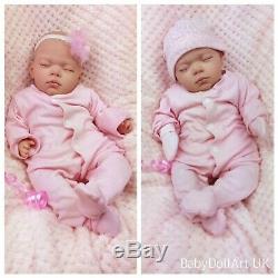 Réincarné Baby Girl Doll, Dormir Petite Fille Rosie 18 Pouces Par Uk Artiste Handmade