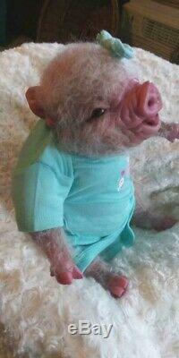 Réincarné Rose Porcinet Baby Doll Piggy Artiste Hybride Alternative Pig Animale