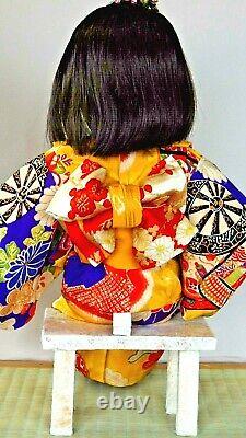 SATOKO, poupée d'art japonaise OOAK faite à la main créée par Kimiko Aso, Kyoto Japon