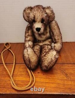 Sac à main Ooak Mohair Teddy Bear de l'artiste Sue Coe, neuf