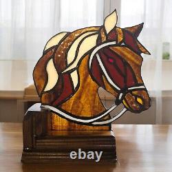 Sculpture en mosaïque de cheval en verre coloré vintage OOAK, fabriquée par un artiste