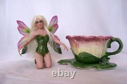 Sculpture unique Tea Cup Fairy, Fae par Phyllis Morrow (Pgm Sculpting)