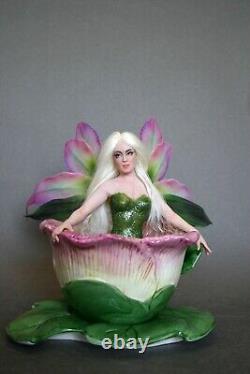 Sculpture unique Tea Cup Fairy, Fae par Phyllis Morrow (Pgm Sculpting)