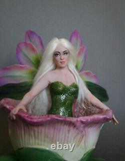 Sculpture unique Tea Cup Fairy, Fae par Phyllis Morrow (Pgm Sculpting)