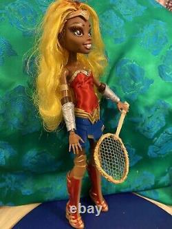 Serena Williams Ooak Poupée Tennis Ww Handmade Collector Custom Repaint Monstre Aa