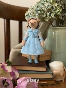 Teddy Handmade Intérieur Jouet Collectable Cadeau Animal Doll Ooak Hedgehog Romantique