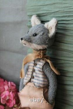 Teddy Handmade Toy Collectable Gift Animal Doll Ooak Sea Wolf Decor Sailor