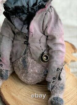Teddy Handmade Toy Gift Ooak Doll Bear Rabbit Hare Bunny Alice Au Pays Des Merveilles