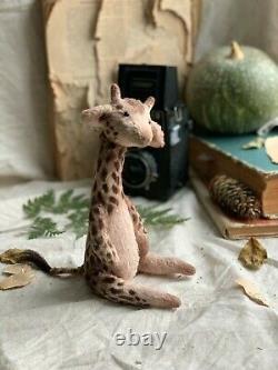 Teddy Jouet D'intérieur Fait Main Cadeau Collectionnable Animal Ooak Giraffe Doll Decor Bear