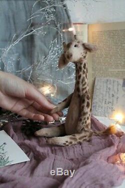 Teddy Main Intérieur Jouet Collectables Cadeau Animal Ooak Poupée Girafe Décor Ours