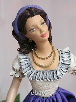 Vintage 1975 Artiste Ooak Sculpté Mary Doll Gypsy Pasant Victorien Rare 11