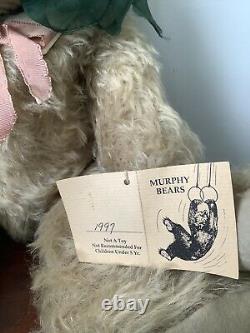 Vintage Charming Teddy Bear Handmade Par Ooak Artiste Pat Murphy 16 Mohair