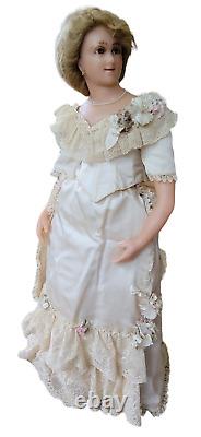 Vtg Gillie Charlson Large Wax Doll Princess Bride Diana 29 Artiste Britannique Tlc