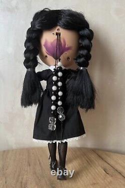 Wednesday Addams Blythe Ooak Doll, Poupée Personnalisée Fait À La Main
