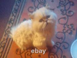 Wooly Mignon! Aiguille Felted Animals Cat Handmade Memorial 100% Made To Order